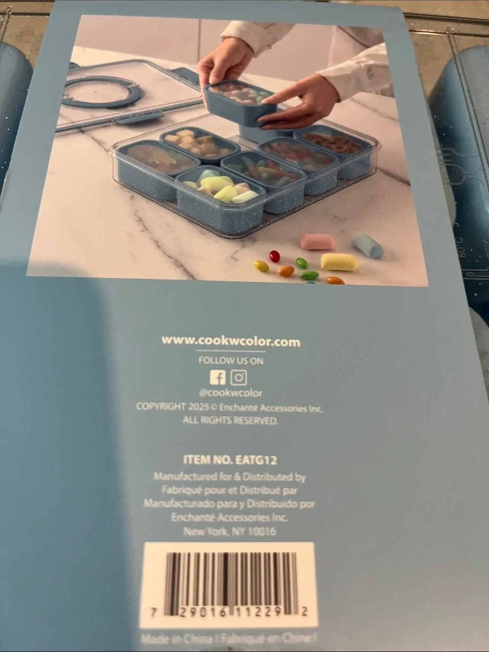 CWC On-The-Go Snack Box - Blue 8-Compartment Meal Organizer